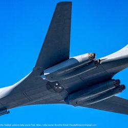 Ellsworth Air Force Base - An Ellsworth based B-1B Lancer leads the Super Bowl LX flyover in Santa Clara, California