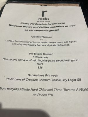 Menu photo 4 Rocks Atlanta, GA