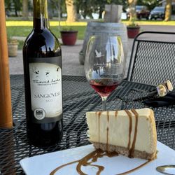 Round Lake Vineyards & Winery - NY Cheesecake with caramel sauce