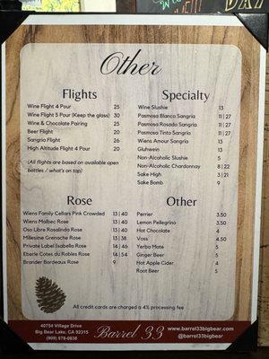 Menu photo 5 Barrel 33 Big Bear Lake, CA