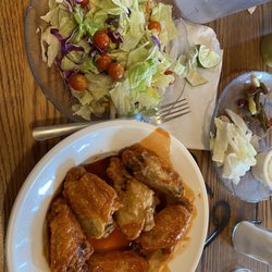 Willow Creek Cafe & Club - Buffalo chicken wings and a side salad.
