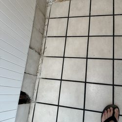 KFC - The threshold to the door is caked with who knows what.