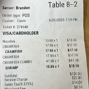 Claw Shack - One of the takeout orders had a $22.85 service charge--RIDICULOUS. - Cajun/Creole Near Me - San Jose, California Claw Shack - One of the takeout orders had a $22.85 service charge--RIDICULOUS. - Cajun/Creole Near Me - San Jose, California