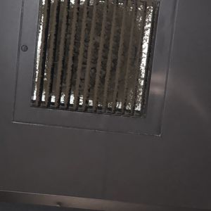 Photo of The Melting Pot - Arlington, TX, United States. Beyond dirty vent right above our table. I couldn't stop looking at it.