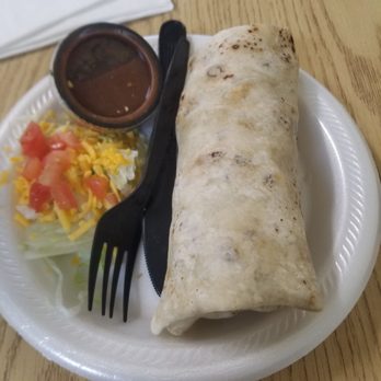 Tania's Flour Tortillas - a burrito and salad - Mexican Near Me - Tucson, Arizona