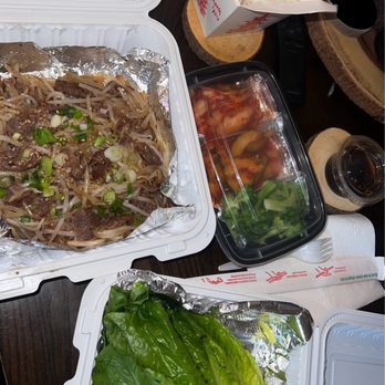 K Pocha & Restaurant - Beef Brisket with Bean Sprout (Added lettuce) - Korean Near Me - Bakersfield, California