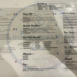 Drinks Menu