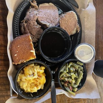 Mission BBQ - Prime rib, mac & cheese, green beans, and cornbread. - Barbeque Near Me - Nashville, Tennessee Mission BBQ - Prime rib, mac & cheese, green beans, and cornbread. - Barbeque Near Me - Nashville, Tennessee