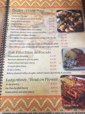 Menu photo 2 Seafood Islitas de Nayarit North Highlands, CA