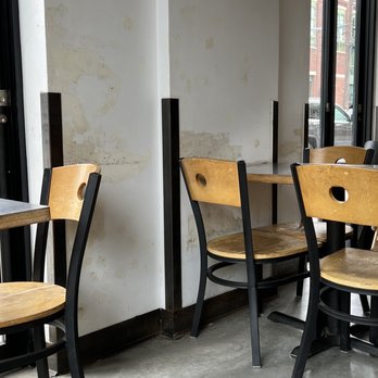 Petey's Burger - empty tables and chairs - Burgers Near Me - Long Island City, New York Petey's Burger - empty tables and chairs - Burgers Near Me - Long Island City, New York