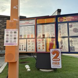 Dunkin' - Drive thru menu
