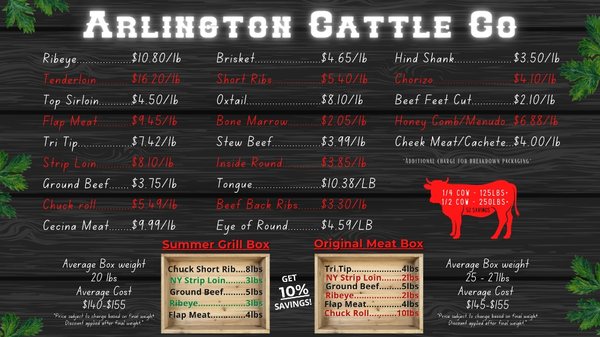 Menu photo 6 Arlington Cattle Buckeye, AZ Menu photo 6 Arlington Cattle Buckeye, AZ