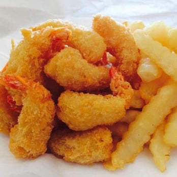 Fortune Cookie - fried shrimp and fries on a white plate - Chinese Near Me - Greensboro, North Carolina