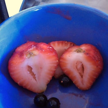 Stack'em High Pancakes & So Forth - Strawberries from the fruit bowl. The taste was decent but they really need to cut off the stems much better. - Pancakes Near Me - Kill Devil Hills, North Carolina Stack'em High Pancakes & So Forth - Strawberries from the fruit bowl. The taste was decent but they really need to cut off the stems much better. - Pancakes Near Me - Kill Devil Hills, North Carolina