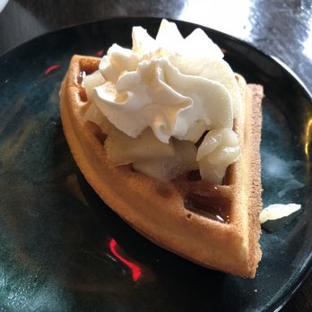 AMBAR Restaurant, Capitol Hill - poached pear waffle - Modern European Near Me - Washington, DC, District of Columbia AMBAR Restaurant, Capitol Hill - poached pear waffle - Modern European Near Me - Washington, DC, District of Columbia