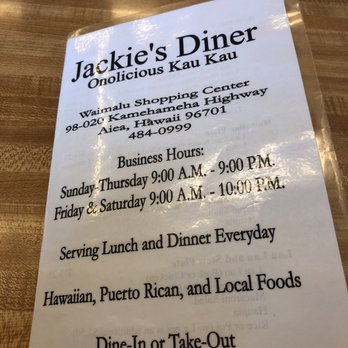 Jackie's Diner - Hawaiian Near Me - Aiea, Hawaii