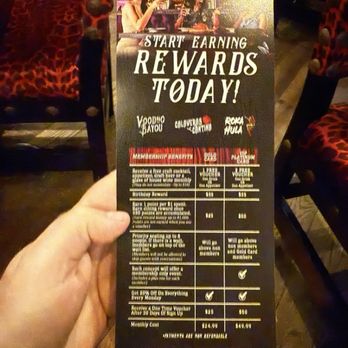 Voodoo Bayou - Their "rewards" program. - Cocktail Bars Near Me - Orlando, Florida Voodoo Bayou - Their "rewards" program. - Cocktail Bars Near Me - Orlando, Florida
