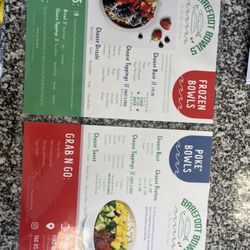 Barefoot Bowls - Menu