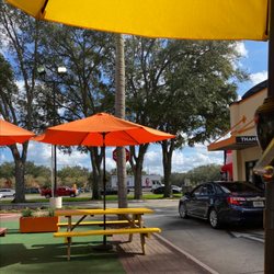 Back Yard Burgers - They've updated their outdoor seating.