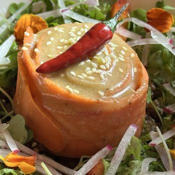 Laney Bistro - Salad on a bed of ground lamb - Desserts Near Me - Oakland, California