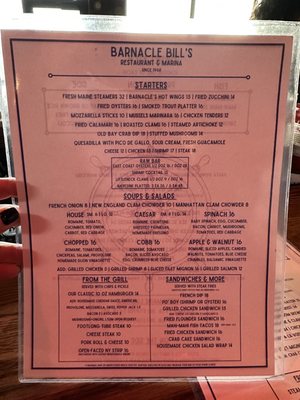 Menu photo 8 Barnacle Bill's Rumson, NJ