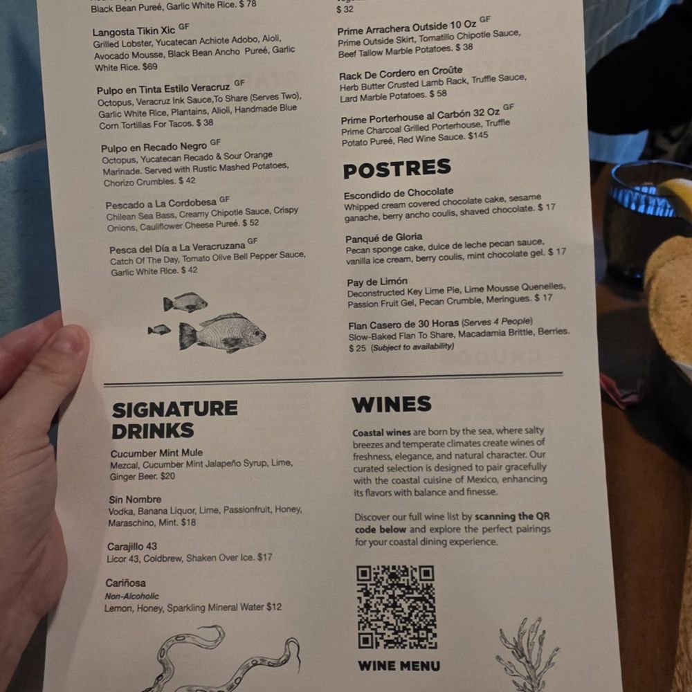 Dos Mares Restaurant - Dinner menu - Seafood Near Me - Fort Worth, Texas