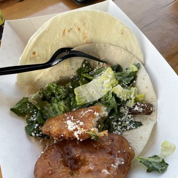 Harley Jack's Burgers & Brews - Order Fish Tacos got Casaer Salad with heavily fried frozen fish - Salad Near Me - Ossipee, New Hampshire Harley Jack's Burgers & Brews - Order Fish Tacos got Casaer Salad with heavily fried frozen fish - Salad Near Me - Ossipee, New Hampshire