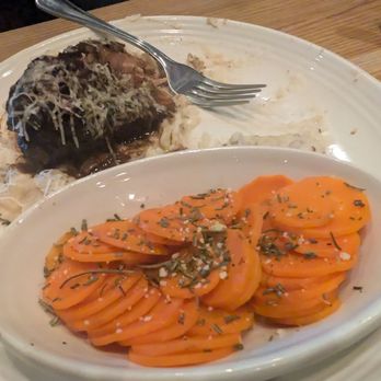 Carrabba's Italian Grill - Beef short rib marsalas with glazed carrots and garlic potato mash. - Italian Near Me - Columbia, South Carolina Carrabba's Italian Grill - Beef short rib marsalas with glazed carrots and garlic potato mash. - Italian Near Me - Columbia, South Carolina