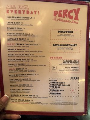Menu photo 2 Percy Diner & Bar Philadelphia, PA