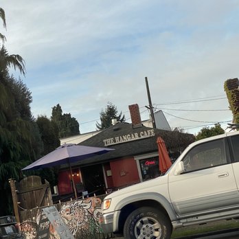 Hangar Cafe - Outside and outdoor seating is in the back as well. - Breakfast & Brunch Near Me - Seattle, Washington Hangar Cafe - Outside and outdoor seating is in the back as well. - Breakfast & Brunch Near Me - Seattle, Washington