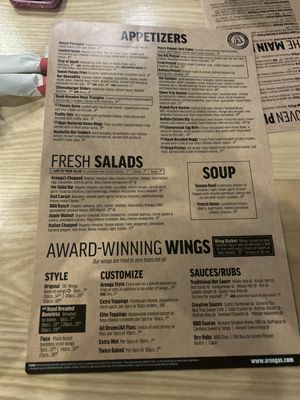 Menu photo 4 Arooga's Mechanicsburg, PA
