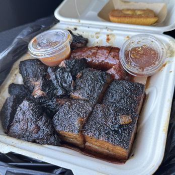 Belly Barbecue - Bourbon Pork Belly, Brisket Burnt Ends, Sausage, Cornbread - Barbeque Near Me - Folsom, California Belly Barbecue - Bourbon Pork Belly, Brisket Burnt Ends, Sausage, Cornbread - Barbeque Near Me - Folsom, California