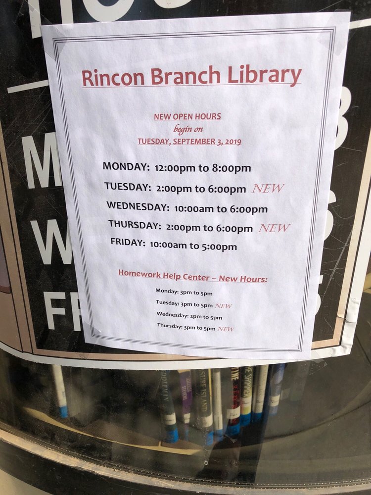 LIVERMORE PUBLIC LIBRARY RINCON Updated August 2024 725 Rincon