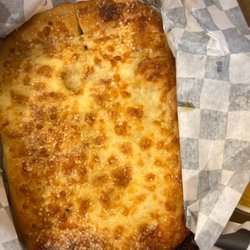 Pizza Bucket - "Fresh two hour old cheesy bread".