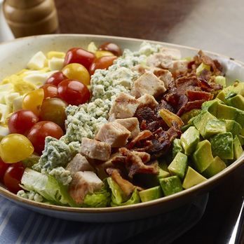 The Henry - The Henry Cobb Salad (grilled chicken, romaine, bacon,
blue cheese, heirloom tomato, hard-boiled egg, avocado) - American Near Me - Las Vegas, Nevada The Henry - The Henry Cobb Salad (grilled chicken, romaine, bacon,
blue cheese, heirloom tomato, hard-boiled egg, avocado) - American Near Me - Las Vegas, Nevada