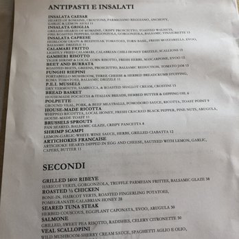 Aroma On Bryant - The first page of their dinner menu. - Italian Near Me - Buffalo, New York