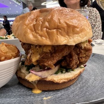 Chicken + Beer - c+b fried chicken sandwich: spicy mayo, dill, slaw, tots = $22 - Chicken Shop Near Me - Los Angeles, California