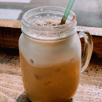 Jus Organic - Campfire drink over ice - Vegan Near Me - Atlantic Highlands, New Jersey