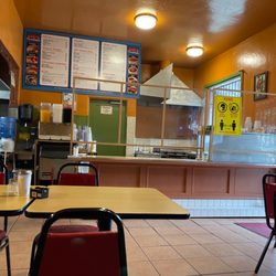 Los Tres Cochinitos Restaurant - Inside restaurant/ Eating area.