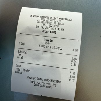 Menchie's Frozen Yogurt - $0.73 an oz - Desserts Near Me - Delray Beach, Florida