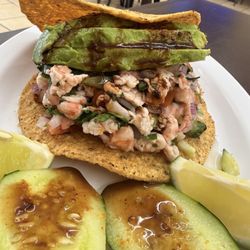 Tostada de Ceviche de Camarón / Shrimp Ceviche Tostada