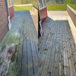 Barefoot Power Washing - Before/After deck cleaning