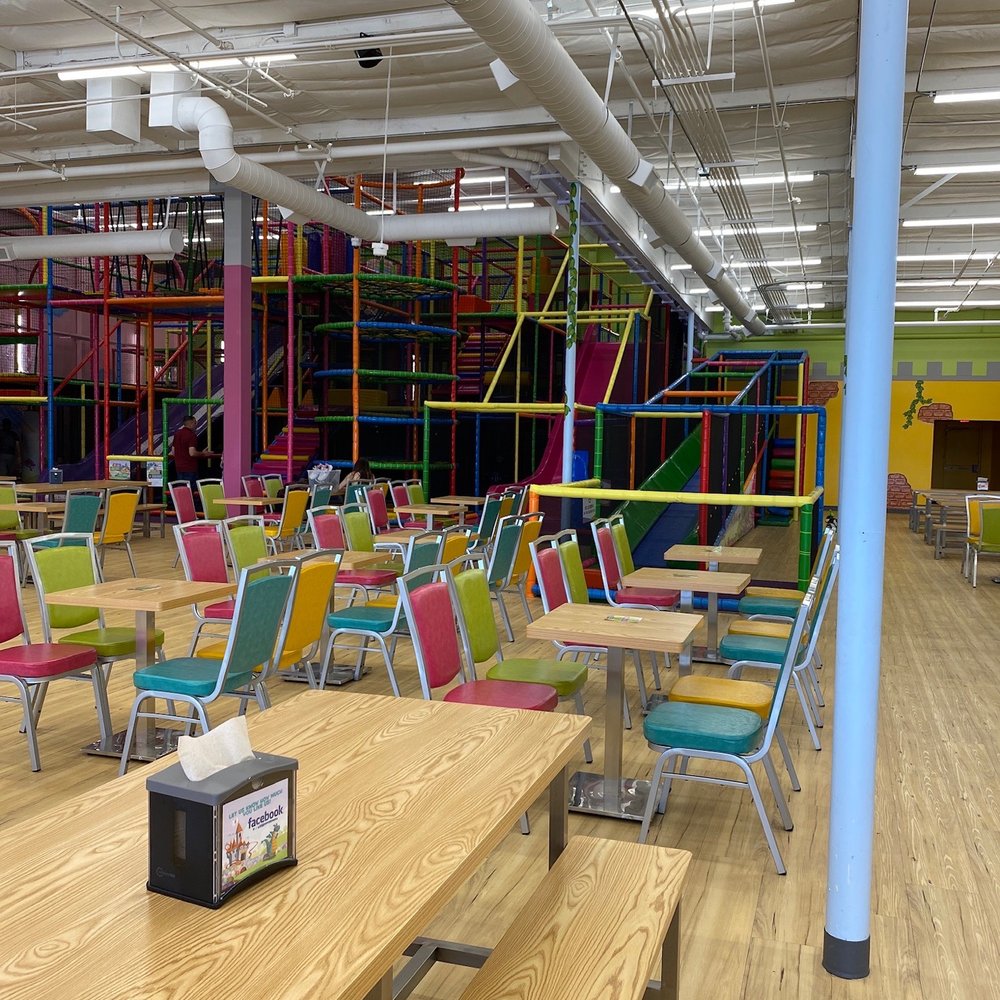 More seating and play area in the back More seating and play area in the back