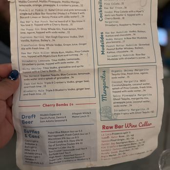 The Raw Bar - Menu - Bars Near Me - Mashpee, Massachusetts The Raw Bar - Menu - Bars Near Me - Mashpee, Massachusetts