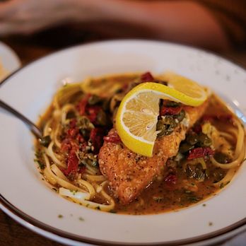 Cafe Sicilia - Salmon Toscana - Italian Near Me - Bedford, Texas