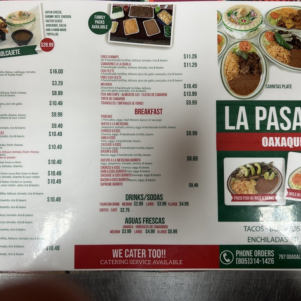 La Pasadita Oaxaqueña - Updated menu - Mexican Near Me - Guadalupe, California La Pasadita Oaxaqueña - Updated menu - Mexican Near Me - Guadalupe, California