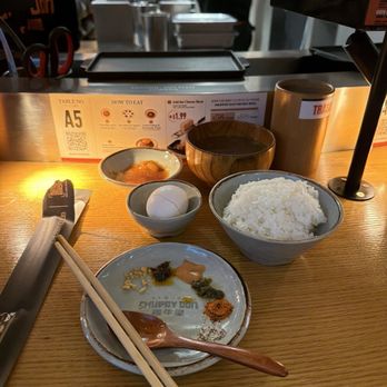Chubby Don - Setup prior to the entree coming out. - Japanese Near Me - Arcadia, California Chubby Don - Setup prior to the entree coming out. - Japanese Near Me - Arcadia, California