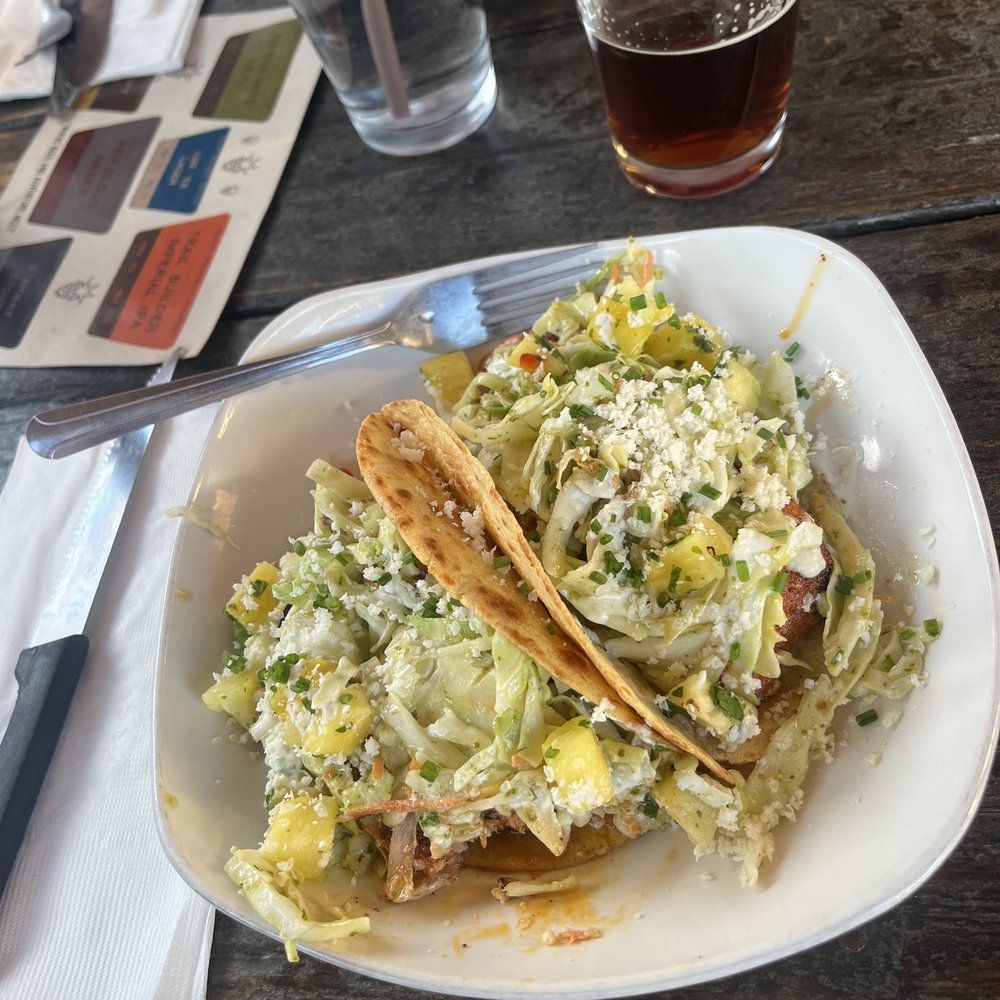 Barrel Mountain Brewing - Steelhead tacos with pinapple slaw - New American Near Me - Battle Ground, Washington Barrel Mountain Brewing - Steelhead tacos with pinapple slaw - New American Near Me - Battle Ground, Washington