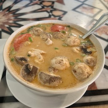 TIE Thai Restaurant - Thom kha soup (bowl)- very YUMM!! - Thai Near Me - Midlothian, Texas