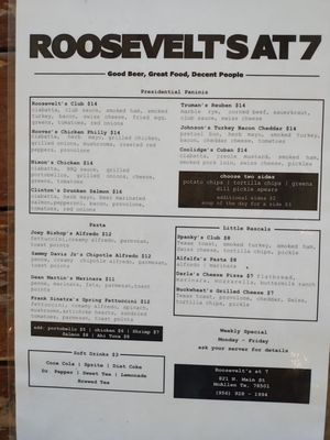 Roosevelt's at 7 by null